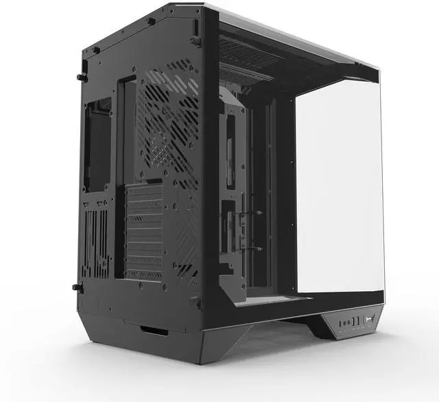 Alt view image 4 of 7 - darkFlash DY470, Full-Tower ATX Gaming Case, Dual-Chamber Back-Plug Layout, Panoramic Tempered Glass Side Panel, Supports 2×360mm Radiators, RTX 40 Series Compatible,Black