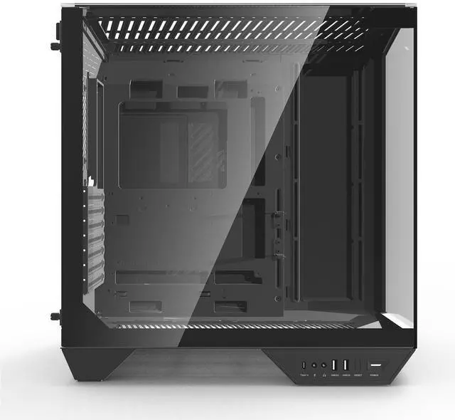 Alt view image 2 of 7 - darkFlash DY470, Full-Tower ATX Gaming Case, Dual-Chamber Back-Plug Layout, Panoramic Tempered Glass Side Panel, Supports 2×360mm Radiators, RTX 40 Series Compatible,Black