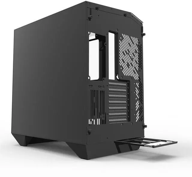 Alt view image 6 of 7 - darkFlash DY470, Full-Tower ATX Gaming Case, Dual-Chamber Back-Plug Layout, Panoramic Tempered Glass Side Panel, Supports 2×360mm Radiators, RTX 40 Series Compatible,Black