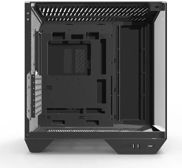 Alt view image 3 of 7 - darkFlash DY470, Full-Tower ATX Gaming Case, Dual-Chamber Back-Plug Layout, Panoramic Tempered Glass Side Panel, Supports 2×360mm Radiators, RTX 40 Series Compatible,Black
