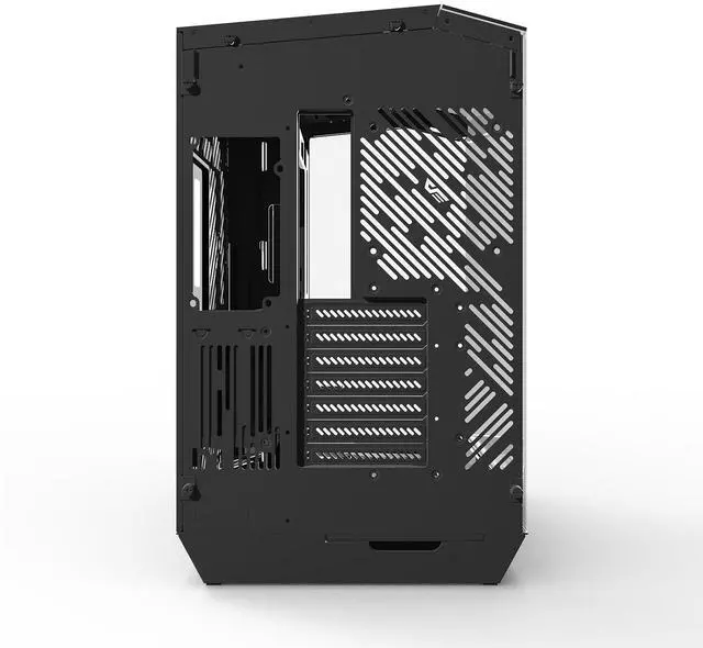 Alt view image 5 of 7 - darkFlash DY470, Full-Tower ATX Gaming Case, Dual-Chamber Back-Plug Layout, Panoramic Tempered Glass Side Panel, Supports 2×360mm Radiators, RTX 40 Series Compatible,Black