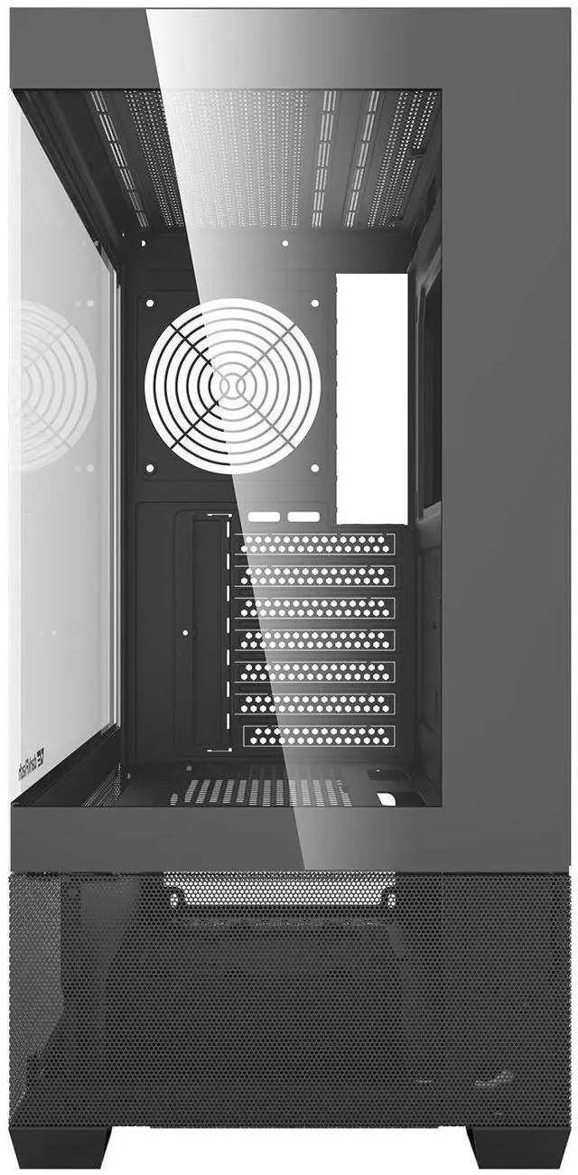 Alt view image 7 of 7 - darkFlash DS900 Air, ATX Mid-Tower Gaming PC Case, Dual Tempered Glass, Mesh Front Panel, Type-C Port, Supports 360mm Liquid Cooling,Black