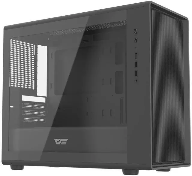 Main image of darkFlash BD460M, Micro-ATX PC Case, High Airflow Mesh Front Panel, Tempered Glass Side Panel, Supports 240mm Water Cooling Radiator, Type-C Port,Black