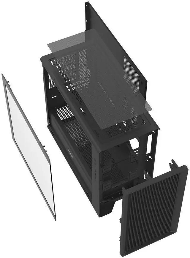 Alt view image 7 of 7 - darkFlash BD460M, Micro-ATX PC Case, High Airflow Mesh Front Panel, Tempered Glass Side Panel, Supports 240mm Water Cooling Radiator, Type-C Port,Black