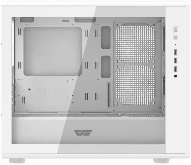 Alt view image 2 of 7 - darkFlash BD460M, Micro-ATX PC Case, High Airflow Mesh Front Panel, Tempered Glass Side Panel, Supports 240mm Water Cooling Radiator, Type-C Port,White