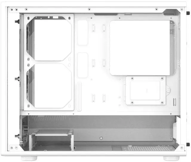 Alt view image 6 of 7 - darkFlash BD460M, Micro-ATX PC Case, High Airflow Mesh Front Panel, Tempered Glass Side Panel, Supports 240mm Water Cooling Radiator, Type-C Port,White