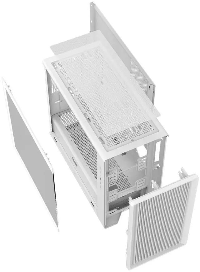 Alt view image 7 of 7 - darkFlash BD460M, Micro-ATX PC Case, High Airflow Mesh Front Panel, Tempered Glass Side Panel, Supports 240mm Water Cooling Radiator, Type-C Port,White