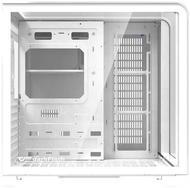 Alt view image 4 of 7 - darkFlash L280, ATX Mid-Tower PC Case with Screen, 4x Pre-Installed PWM ARGB Fans, Three Side Curved Tempered Glass, USB 3.0 Port, Supports 360mm Radiator,White