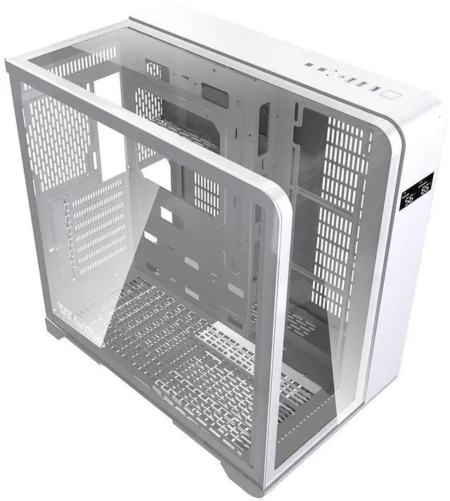 Alt view image 7 of 7 - darkFlash L280, ATX Mid-Tower PC Case with Screen, 4x Pre-Installed PWM ARGB Fans, Three Side Curved Tempered Glass, USB 3.0 Port, Supports 360mm Radiator,White