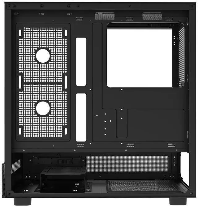 Alt view image 5 of 7 - darkFlash DPX90, ATX Mid-Tower Gaming PC Case, 3x Pre-Installed Fans, 270° Panoramic Tempered Glass, USB 3.1 Gen 2 Type-C Port, Supports 360mm Radiator,Black