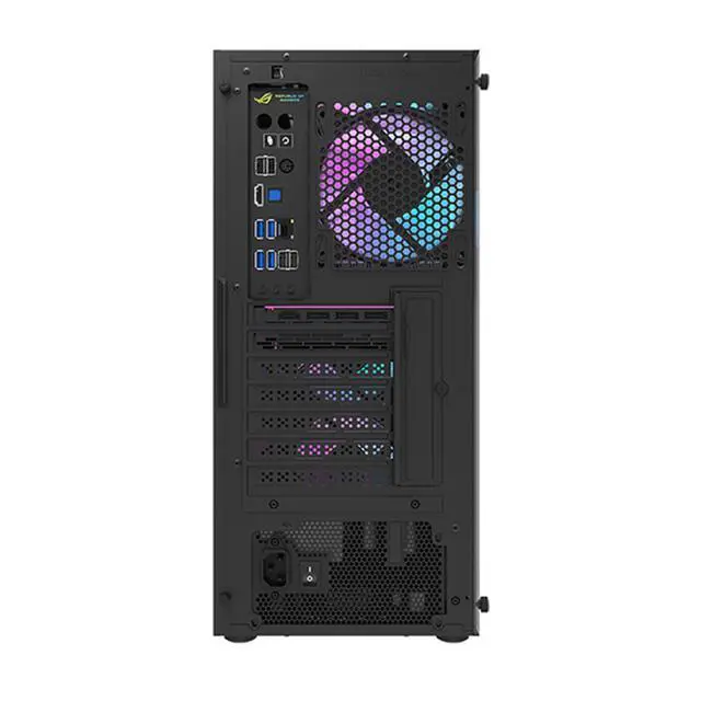 Alt view image 4 of 7 - darkFlash DK352 Plus, ATX PC Case, Full Transparent Glass Front Panel, Tempered Glass Side Panel, Supports 360mm Water Cooling, USB 3.0 Ports,Black