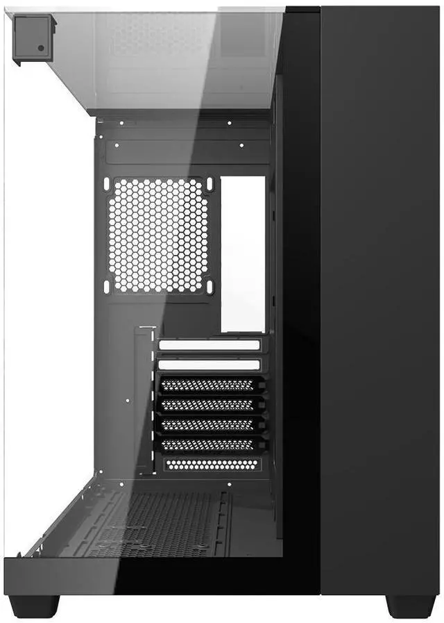 Alt view image 7 of 7 - darkFlash TH285, ATX Mid-Tower Gaming PC Case, 4x Pre-Installed Fans, Triple-Sided Tempered Glass, USB 3.0 Port, Supports 360mm Radiator,Black