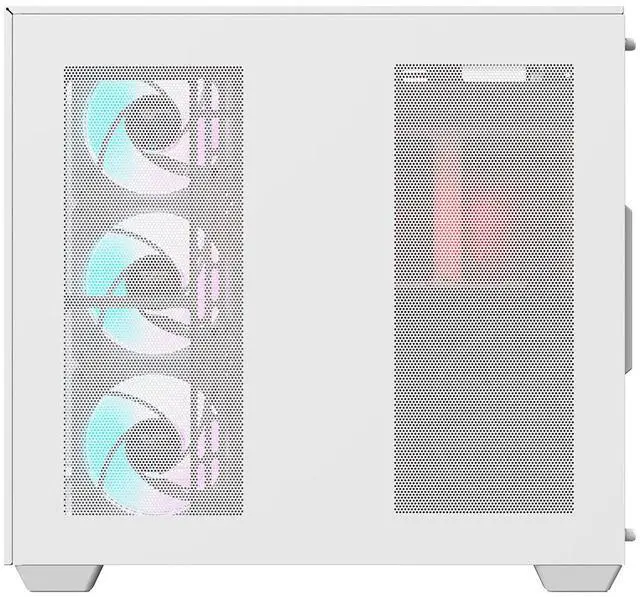 Alt view image 5 of 7 - darkFlash TH285, ATX Mid-Tower Gaming PC Case, 4x Pre-Installed Fans, Triple-Sided Tempered Glass, USB 3.0 Port, Supports 360mm Radiator,White