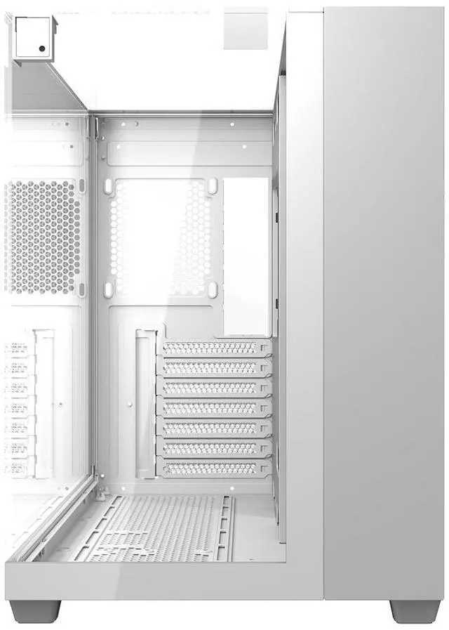 Alt view image 7 of 7 - darkFlash TH285, ATX Mid-Tower Gaming PC Case, 4x Pre-Installed Fans, Triple-Sided Tempered Glass, USB 3.0 Port, Supports 360mm Radiator,White