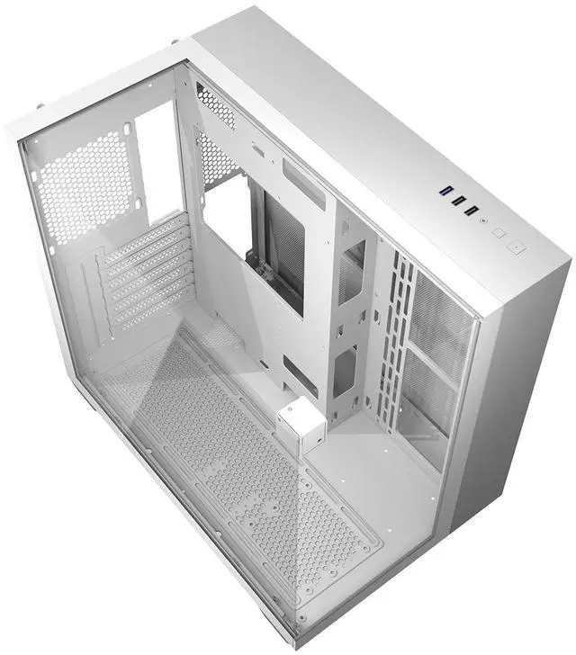 Alt view image 6 of 7 - darkFlash TH285, ATX Mid-Tower Gaming PC Case, 4x Pre-Installed Fans, Triple-Sided Tempered Glass, USB 3.0 Port, Supports 360mm Radiator,White