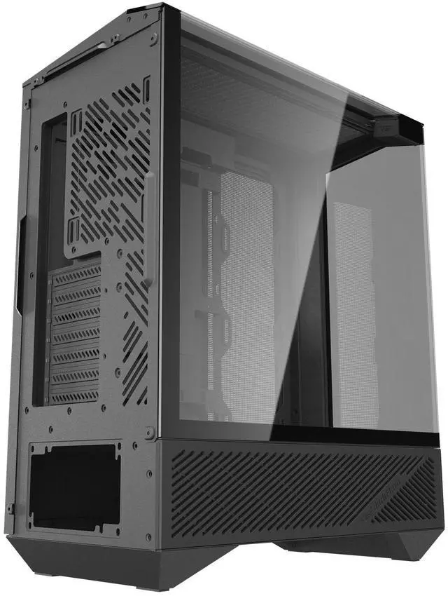 Alt view image 3 of 7 - darkFlash DY460, ATX Full-Tower Gaming Case, 330° Full-View Tempered Glass, Dual-Chamber Back-Connect Layout, Supports up to 400mm GPU & 360mm Radiator, USB-C,Black