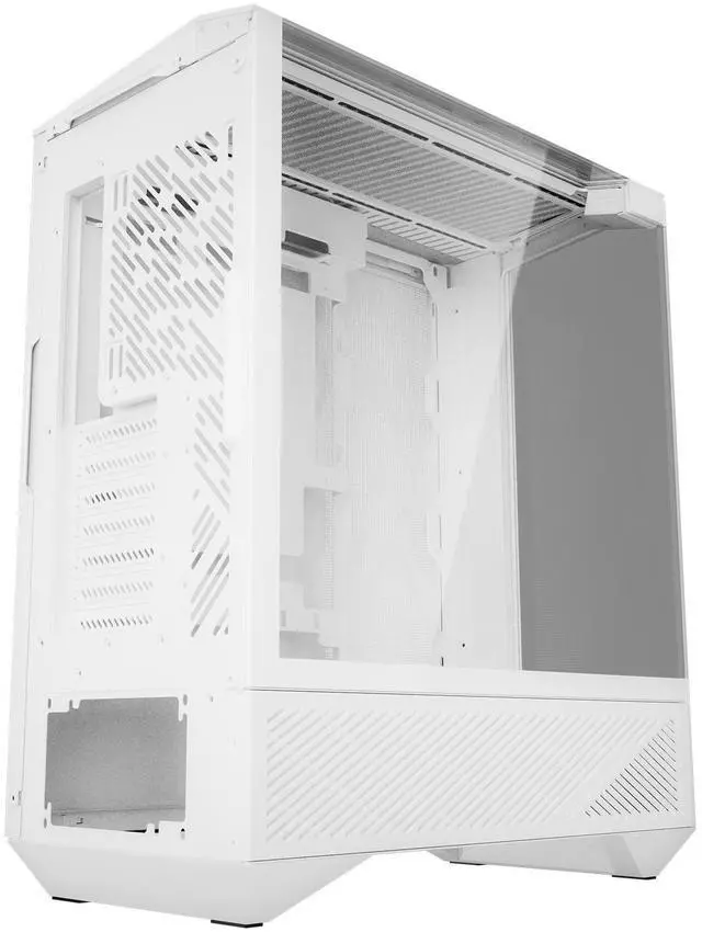 Alt view image 3 of 7 - darkFlash DY460, ATX Full-Tower Gaming Case, 330° Full-View Tempered Glass, Dual-Chamber Back-Connect Layout, Supports up to 400mm GPU & 360mm Radiator, USB-C,White