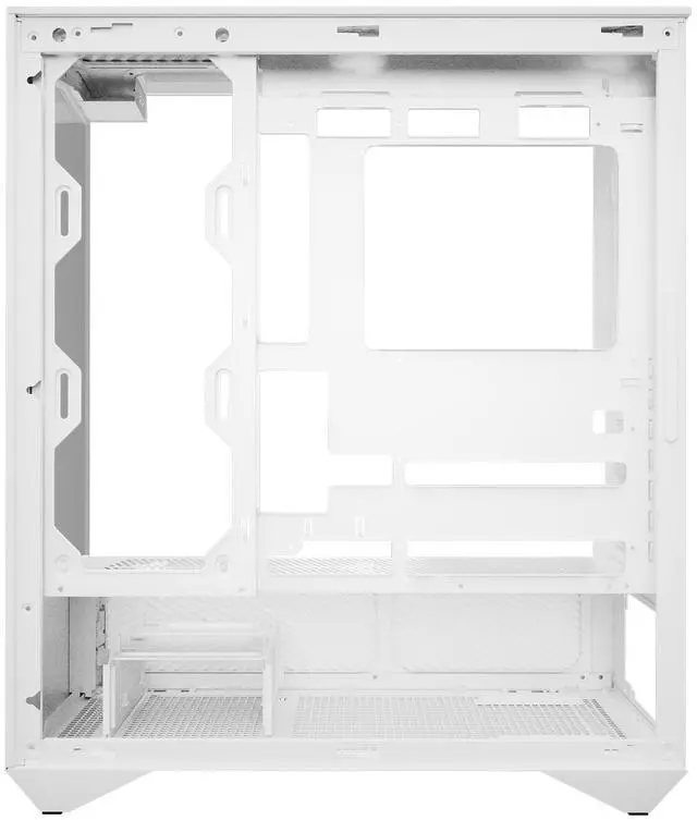 Alt view image 6 of 7 - darkFlash DY460, ATX Full-Tower Gaming Case, 330° Full-View Tempered Glass, Dual-Chamber Back-Connect Layout, Supports up to 400mm GPU & 360mm Radiator, USB-C,White