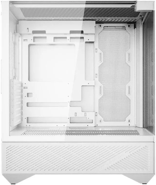 Alt view image 2 of 7 - darkFlash DY460, ATX Full-Tower Gaming Case, 330° Full-View Tempered Glass, Dual-Chamber Back-Connect Layout, Supports up to 400mm GPU & 360mm Radiator, USB-C,White