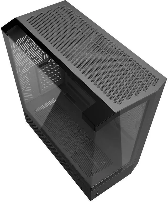 Alt view image 7 of 7 - darkFlash DY460, ATX Full-Tower Gaming Case, 330° Full-View Tempered Glass, Dual-Chamber Back-Connect Layout, Supports up to 400mm GPU & 360mm Radiator, USB-C,Black