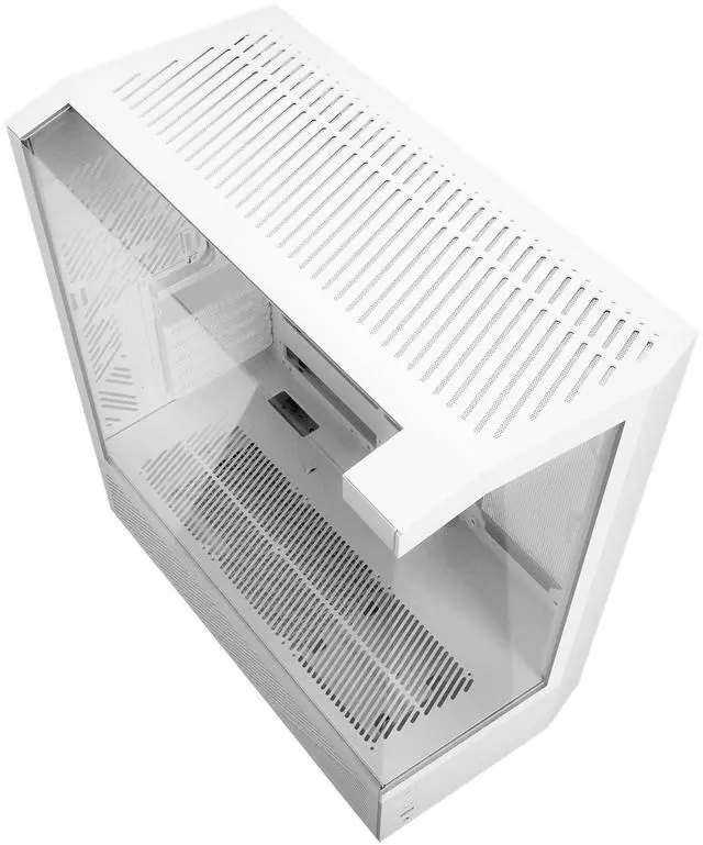 Alt view image 7 of 7 - darkFlash DY460, ATX Full-Tower Gaming Case, 330° Full-View Tempered Glass, Dual-Chamber Back-Connect Layout, Supports up to 400mm GPU & 360mm Radiator, USB-C,White