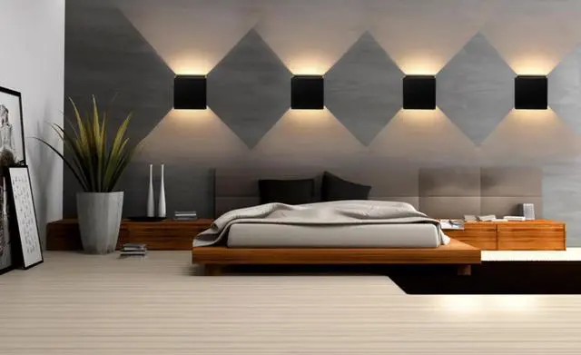 Alt view image 4 of 6 - 4-Pack 12W wall Lamps 3D Decoration