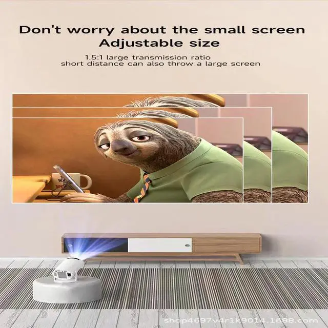 Alt view image 2 of 7 - CARGTXY Mini Projector with WiFi 6 and 5.0 Bluetooth, 4K 1080P LCoS Portable Projector, Single Piece
