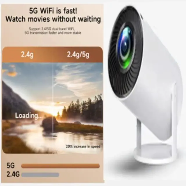 Alt view image 7 of 7 - CARGTXY Mini Projector with WiFi 6 and 5.0 Bluetooth, 4K 1080P LCoS Portable Projector, Single Piece