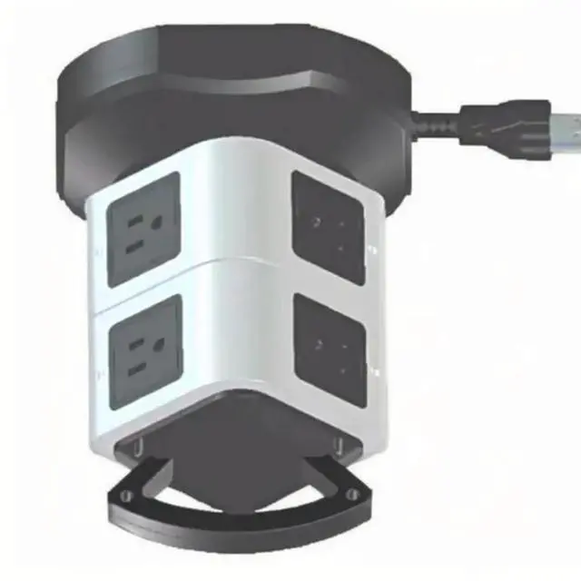 Alt view image 2 of 6 - 6 way+2 USB Ports Extension Ac OutletPower Socket