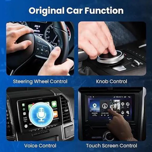 Alt view image 3 of 7 - Wireless CarPlay Adapter for iPhone & Android Converts Wired to Wireless Apple CarPlay USB-C Plug & Play Dongle - Black