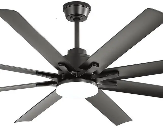 Main image of Sofucor 52 Inch Smart Ceiling Fan with Lights and Remote and APP Control Work With Alexa/Google Dimmable LED Quiet DC Motor Black Ceiling Fans for Indoor Outdoor Bedroom Living Room Farmhouse