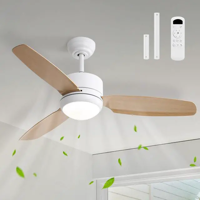 Main image of Sofucor Ceiling Fans with Lights and Remote Modern Ceiling Fan with Light Strong Airflow 46 inch Bedroom Ceiling Fan Dimmable LED 6-Speed 3-Timer Reversible DC Motor for Bedroom Living Room