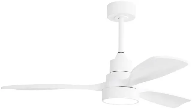 Alt view image 5 of 6 - Sofucor Fan 48IN Contemporary Brushed LED Ceiling Fan with Remote and Light Kit Mordern Wood Ceiling Fan for Indoor Farmhouse Bedroom Living Room Outdoor Patio Porch Reversible DC Motor Noiseless