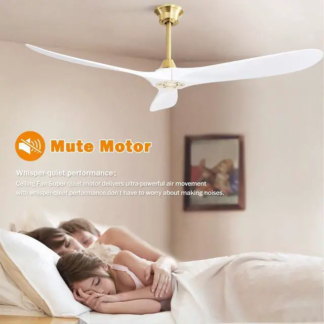 Alt view image 6 of 7 - Sofucor 60Inch Indoor Outdoor Modern Smart Remote & Compatible with Alexa/Google/App Ceiling Fan High CFM Ceiling Fan