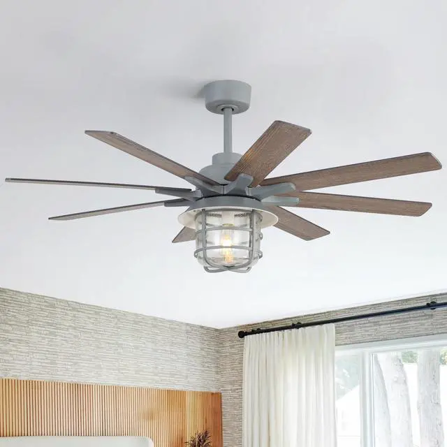 Main image of Sofucor 52 Inch Farmhouse Ceiling Fans with Lights and Remote 6-Speed 3-Timer Outdoor Ceiling Fan with Light Noiseless Reversible DC Motor for Living Room Kitchen Patio
