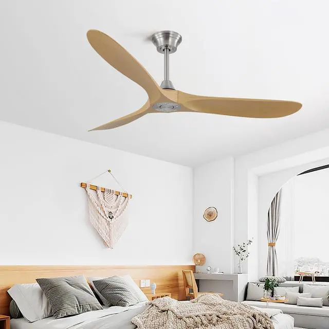 Alt view image 5 of 7 - Sofucor 60 Inch Smart Ceiling Fan No Light Indoor/Outdoor Ceiling Fans Without Lights Work with Alexa/Google Quiet DC Reversible 6 Speed ABS 3 Blade Ceiling Fan for Bedroom Patio Farmhouse