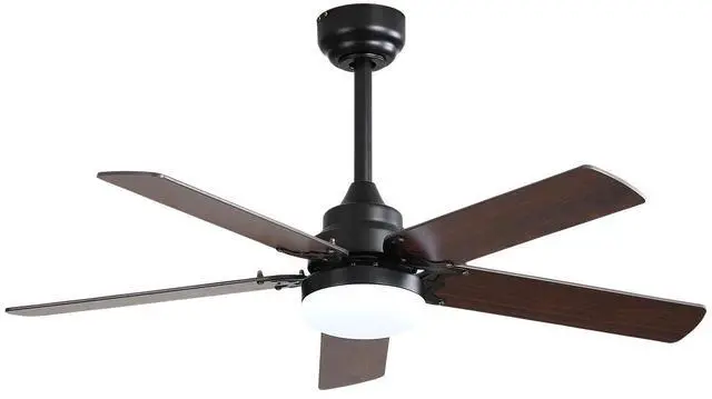 Alt view image 7 of 7 - Sofucor 42 Inch Flush Mount & Down Rod Ceiling Fans Light Kit Modern 3 Blade Wood Ceiling Fan