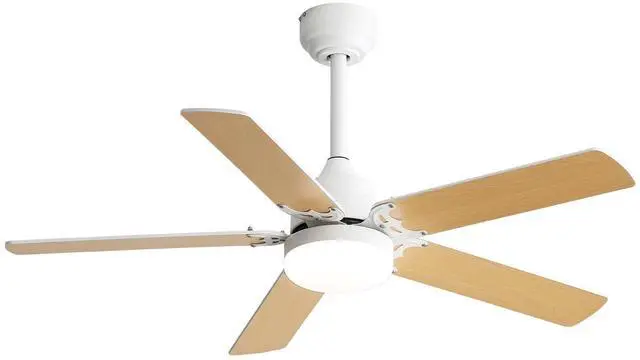 Alt view image 7 of 7 - Sofucor 42'' Dual Color Blade Ceiling Fans with Lights and Remote 5 Blade Modern Ceiling Fan for Bedroom Living Room Patio Dimmable LED Lighting 6 Speeds DC Quiet