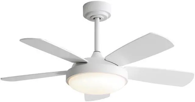 Alt view image 6 of 7 - Sofucor 42 inch Ceiling Fans Light Kits with Remote Control Dimmable LED Reversible Noiseless Farmhouse Ceiling Fan for Bedroom Indoor/Outdoor