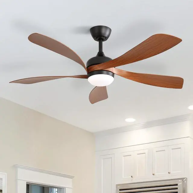 Alt view image 7 of 7 - Sofucor 52 Inch Remote Controlled Ceiling Fan & Light 5 Reversible ABS Blades & Motor, Dimmable LED Lights