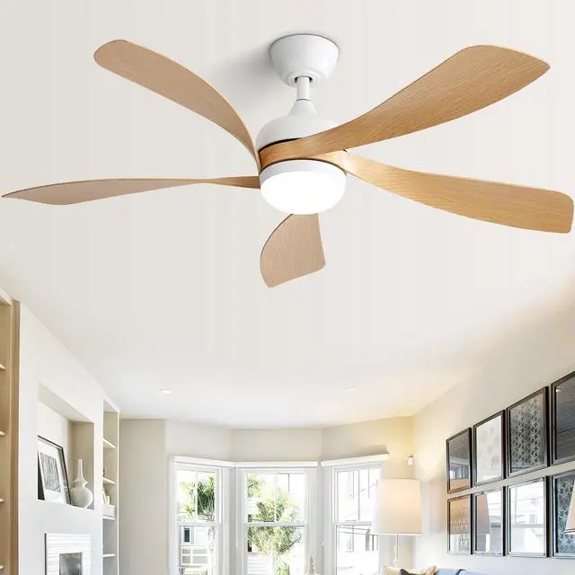 Alt view image 6 of 7 - Sofucor 52 Inch Ceiling Fan with Lights Modern Ceiling Fan with Remote and Dimmiable LED Light for Indoor Bedroom Living Room Farmhouse Outdoor Patio Porch 5 Blades Reversible DC Motor