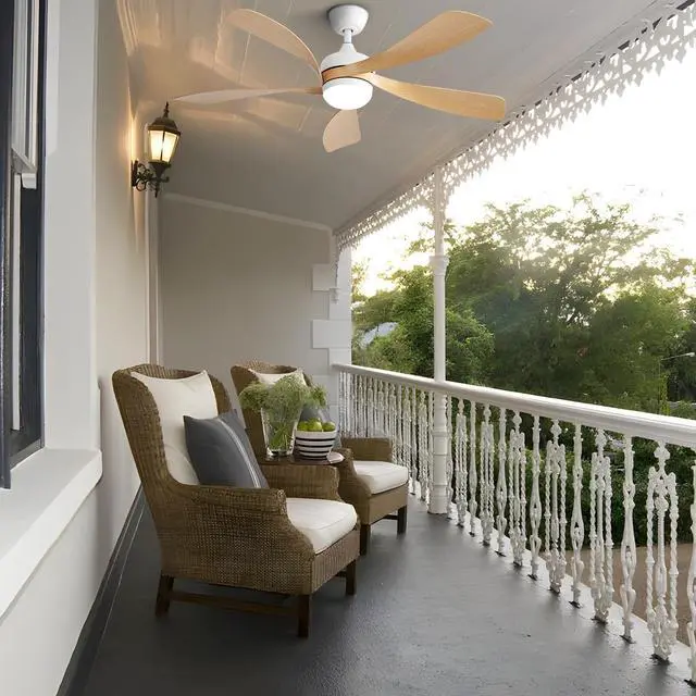 Alt view image 7 of 7 - Sofucor 52 Inch Ceiling Fan with Lights Modern Ceiling Fan with Remote and Dimmiable LED Light for Indoor Bedroom Living Room Farmhouse Outdoor Patio Porch 5 Blades Reversible DC Motor