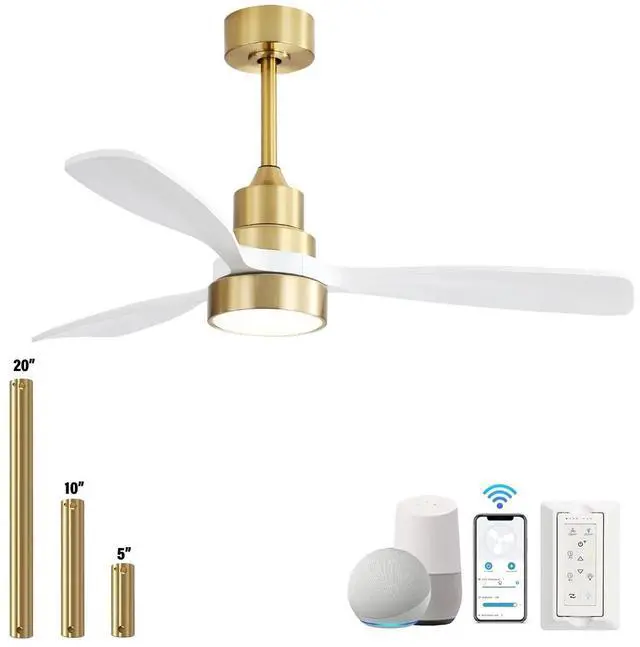 Main image of Sofucor 48 Inch Smart Ceiling Fan with Lights and Remote/APP Control Work with Alexa/Google Low Profile Ceiling Fan for Indoor Outdoor Bedroom