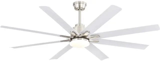 Alt view image 6 of 7 - Sofucor Smart APP 8 Arms Fan 66'' Ceiling Fan with LED Light Kit & Remote Control LED Light Industrial Ceiling Fan Quiet DC Motor