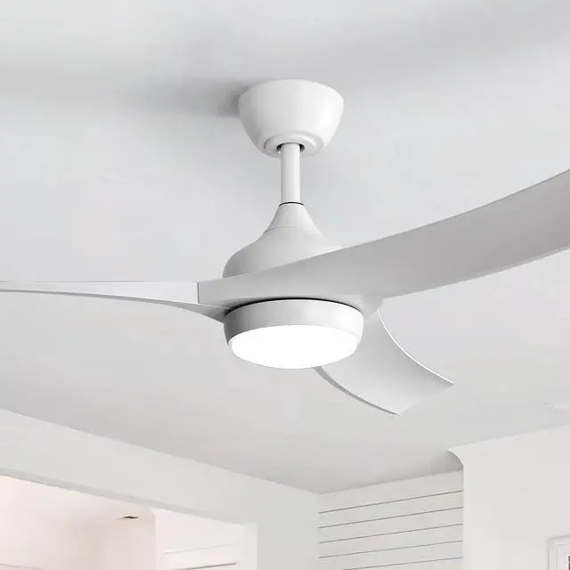 Alt view image 2 of 7 - Sofucor High CFM Ceiling Fans with Lights and Remote Reversible Quiet DC Motor 6 Speeds Dimmable 52'' Modern Ceiling Fan for Bedroom Kitchen Outdoor Patios