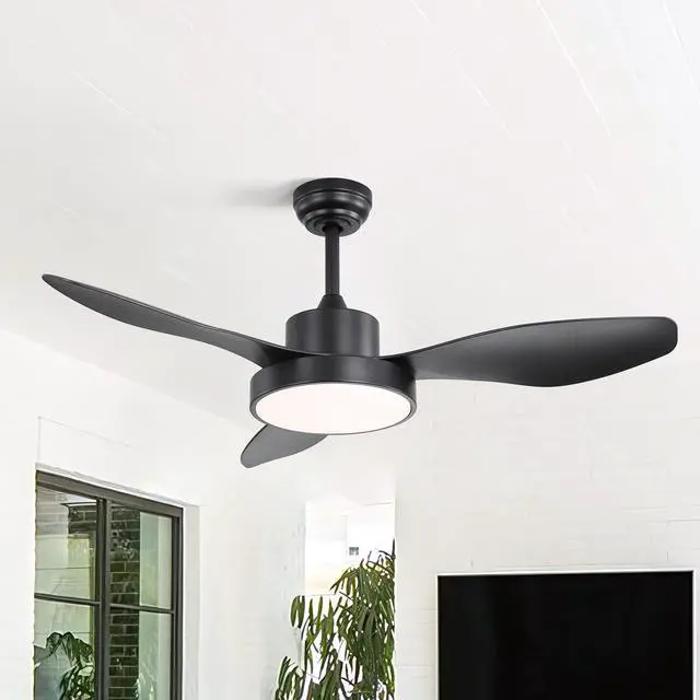 Alt view image 7 of 7 - Sofucor 47 Inch Ceiling Fans with Lights and Remote Quiet Reversible DC Motor Modern Large Airflow Noiseless 6 Speeds Timers Indoor Outdoor for Bedroom