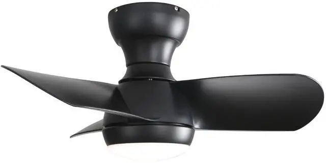 Alt view image 7 of 7 - Sofucor 23'' Ceiling Fan with Light and 3 Reversible Blades 6 Speeds for Kitchen Bedroom Dining Room Patio Ceiling Fan with Remote Modern Flush Mount Ceiling Fan