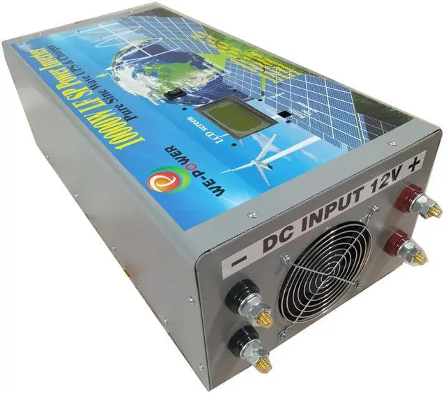 Alt view image 7 of 7 - U-POWER 40000W Peak 10000W Power Inverter(5000W 110V Or 5000W 220V)Low Frequency Split Phase Pure Sine Wave Solar Converter 12V DC To 110V,220V AC 60Hz Frequency With UPS/Battery Charger/LCD Display