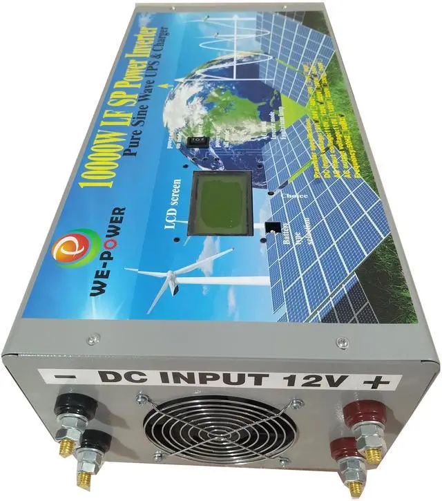 Alt view image 6 of 7 - U-POWER 40000W Peak 10000W Power Inverter(5000W 110V Or 5000W 220V)Low Frequency Split Phase Pure Sine Wave Solar Converter 12V DC To 110V,220V AC 60Hz Frequency With UPS/Battery Charger/LCD Display