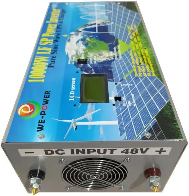 Alt view image 6 of 7 - U-POWER 40000W Peak 10000W Power Inverter(5000W 110V Or 5000W 220V)Low Frequency Split Phase Pure Sine Wave Solar Converter 48V DC To 110V,220V AC 60Hz Frequency With UPS/Battery Charger/LCD Display